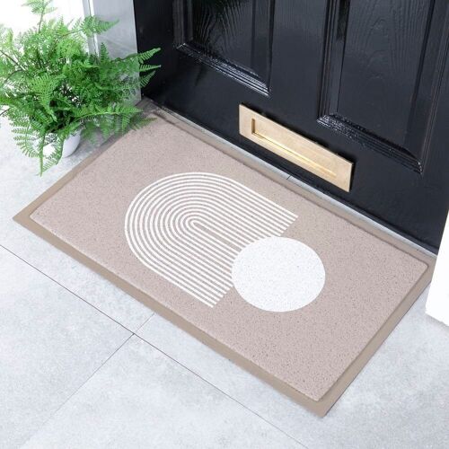 Abstract Sphere Beige Indoor & Outdoor Doormat - 70x40cm