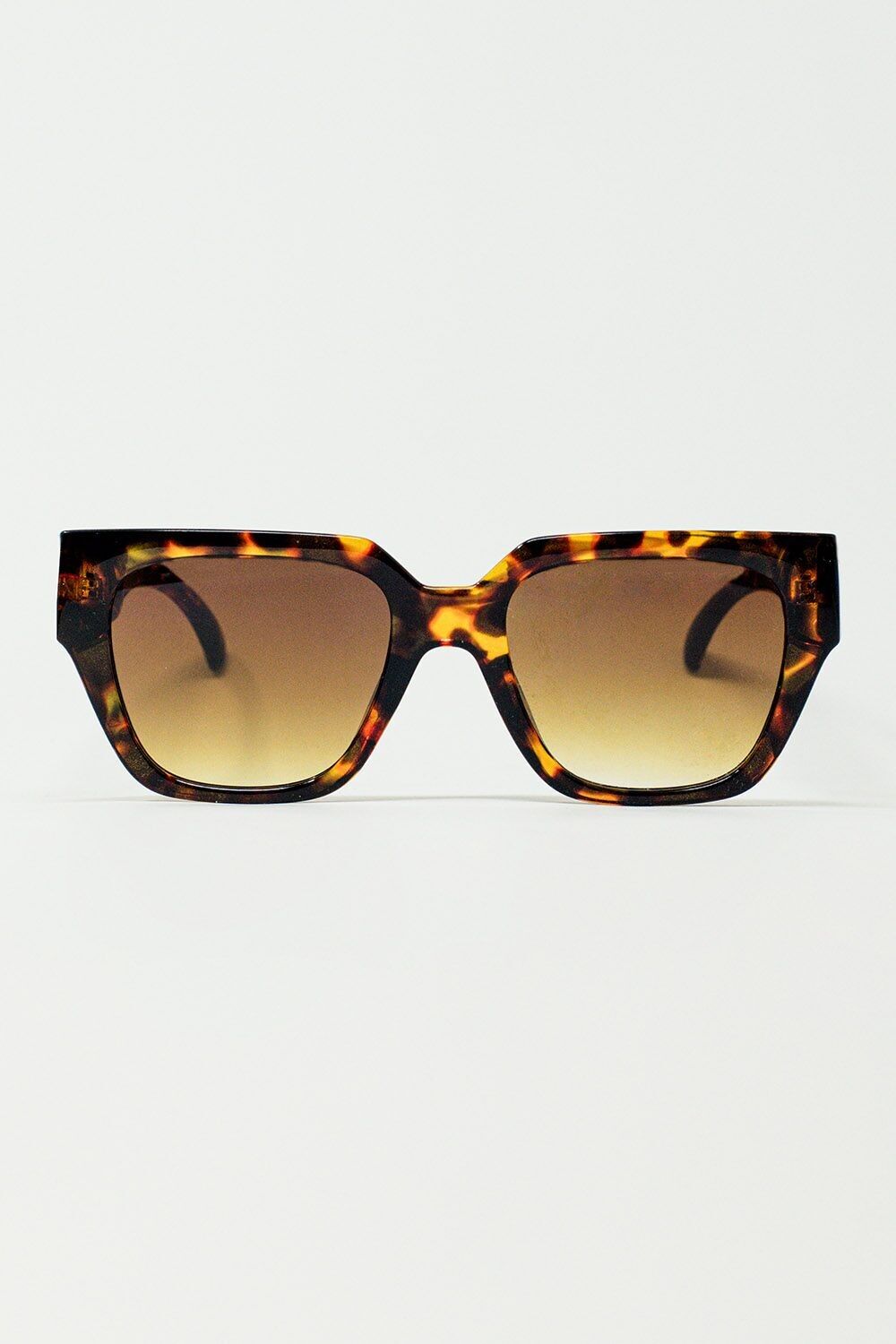 Occhiali da sole Cat Eye extragrandes in marrone Vintage
