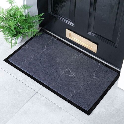 Black Marble Indoor & Outdoor Doormat - 70x40cm