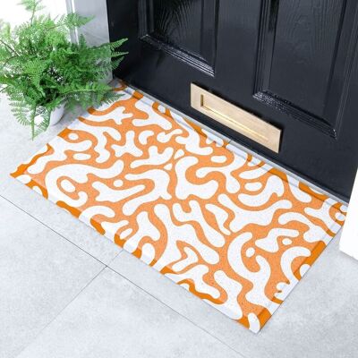 Orange Blobs Innen- und Außenfußmatte – 70 x 40 cm