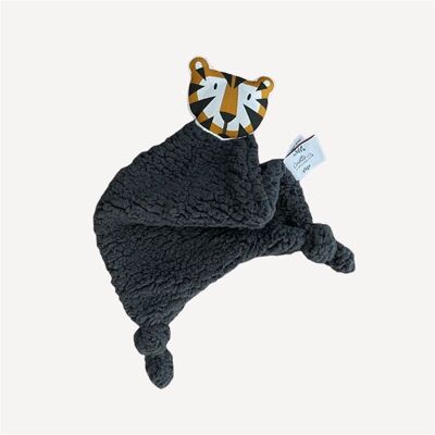 Comforter Tiger teddy anthracite gray