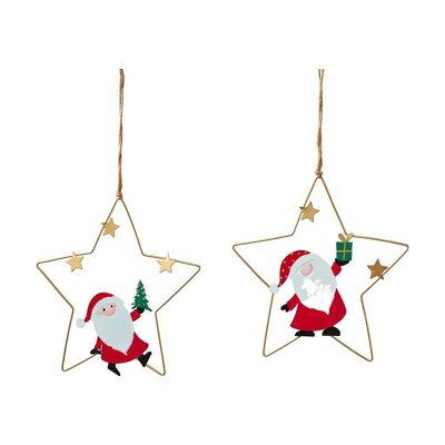 Christmas stars to hang 17 cm x 4 - Christmas decoration