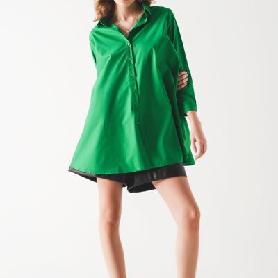 Camisa oversize en verde intenso