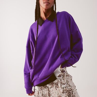 Oversized sweatshirt in purple