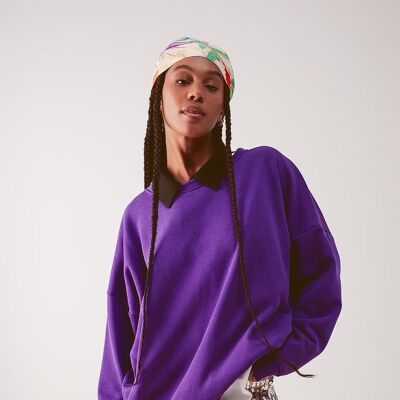 Oversized sweatshirt in purple