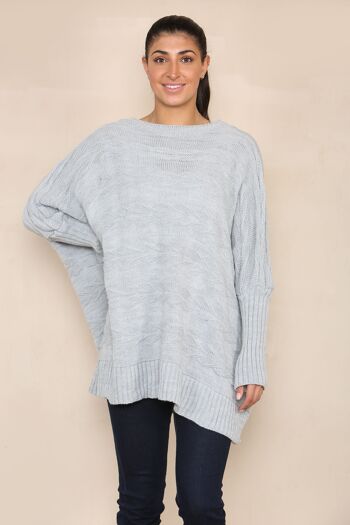 Pull oversize en maille tressée 8