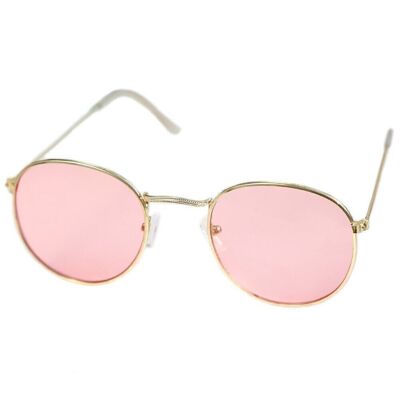 Lunettes de soleil pilote rose clair