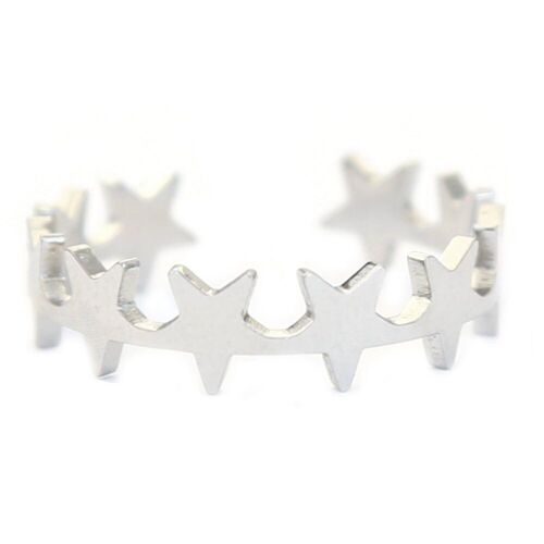 Silver ring stars