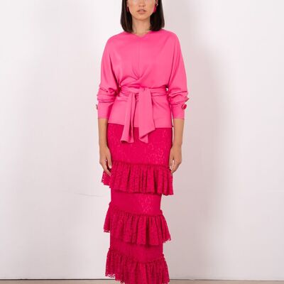 Nela Fuchsia Skirt