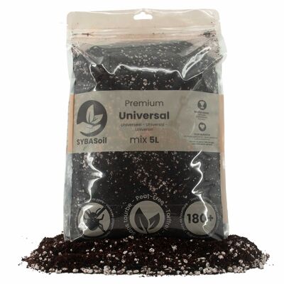 Universal Houseplant Potting Mix | 5L | SYBASoil | Peat-free coco soil | 6+ months of nutrients