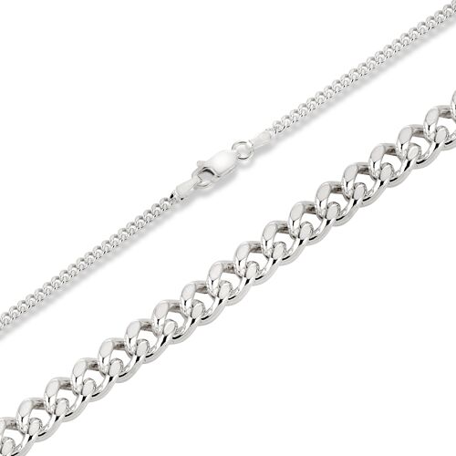 6mm Cuban Link Necklace Chain - Rose Gold 60cm