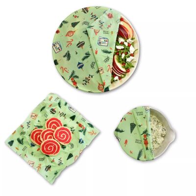 Bee's Wrap 3-pack Assorted Holiday Buzz (Christmas)