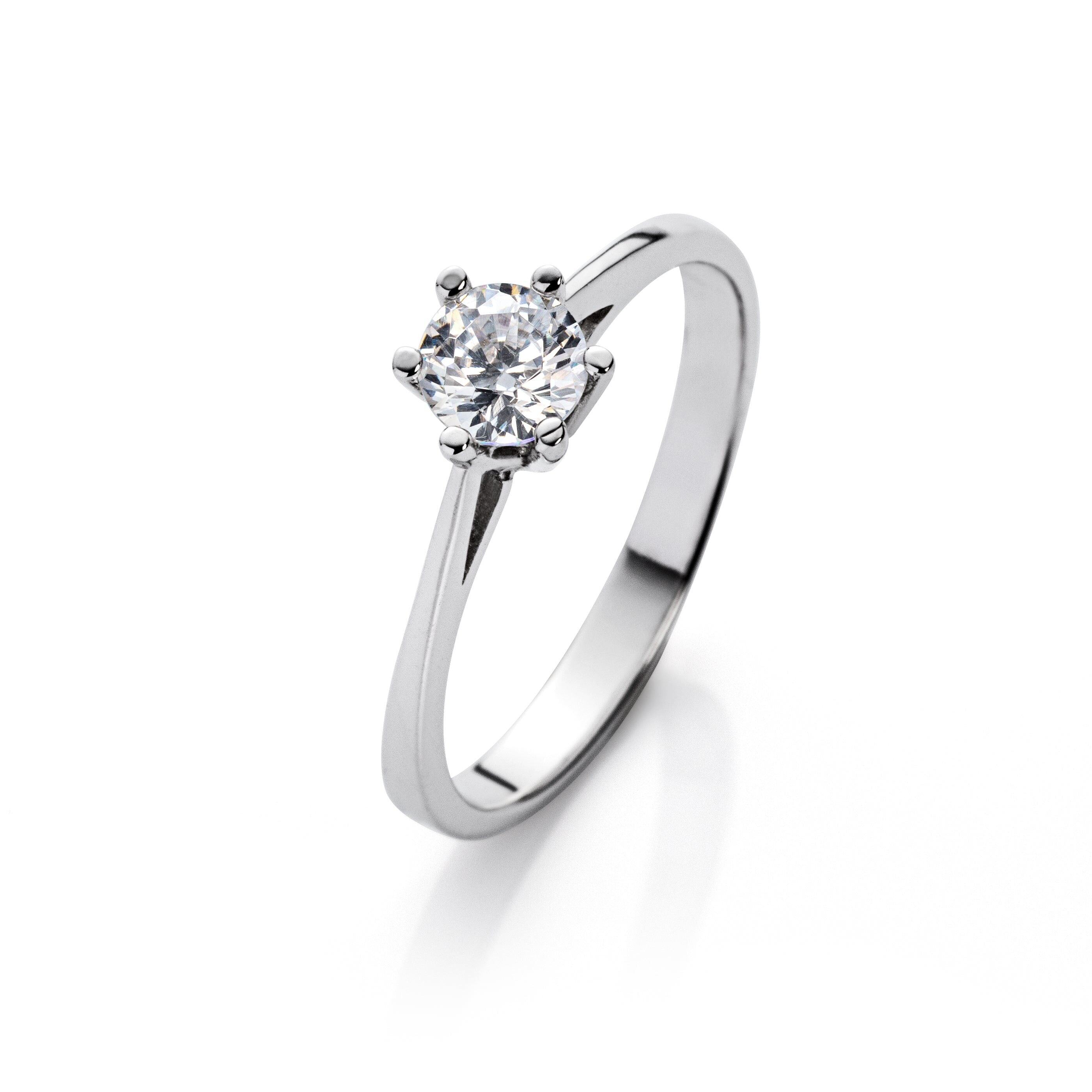 RING BELFAST - 925 Silber mit edlem Zirkonia Aufsatz