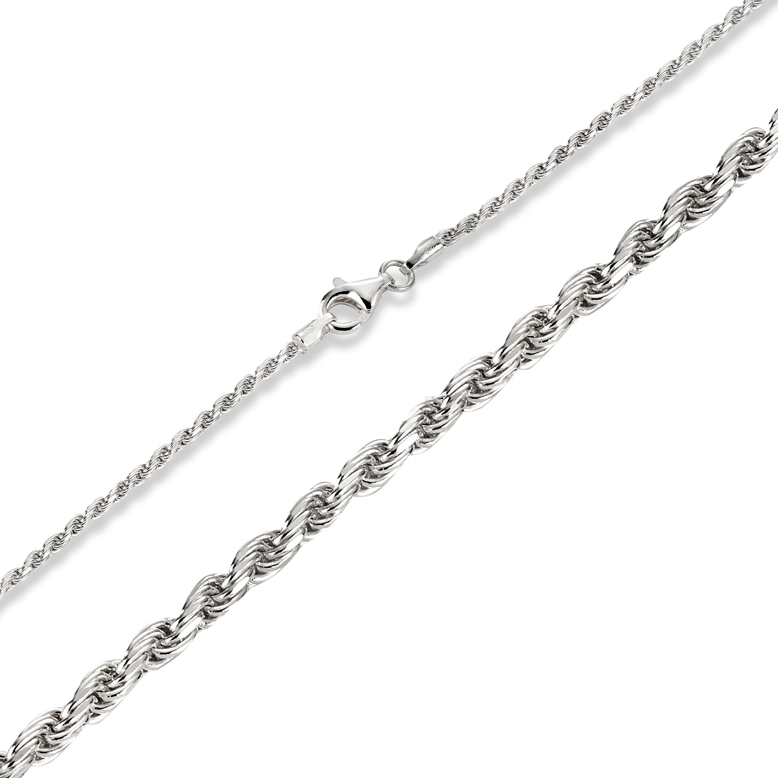 Kordelkette Silberkette 925 Sterling Silber Herren 2mm