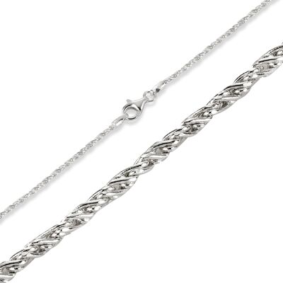 Cadena de cordón cadena de plata cadena especial de plata de ley 925 2,2 mm