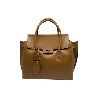 SAC A MAIN CUIR SESAME LORETTA CAMEL