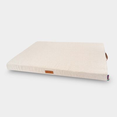 Foam Mattress Dog Bed - Beige Herringbone