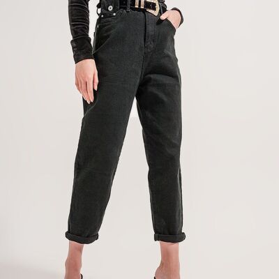 Pocket detail jeans in black