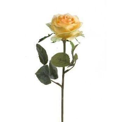 Fleur en soie - Rose simone 45cm jaune