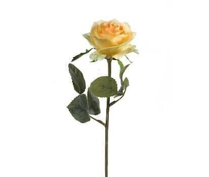 Silk flower - Rose simone 45cm yellow