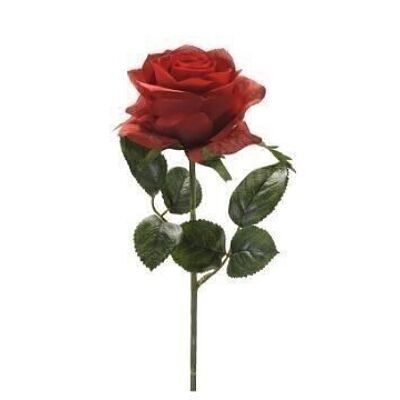 Fiore di seta - Rosa simone 45 cm rossa
