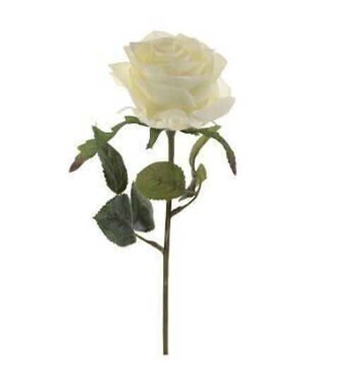 Silk flower - Rose simone 45cm white