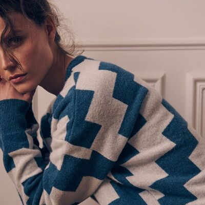 Angèle knitted sweater - Merino wool and cashmere - Made in France