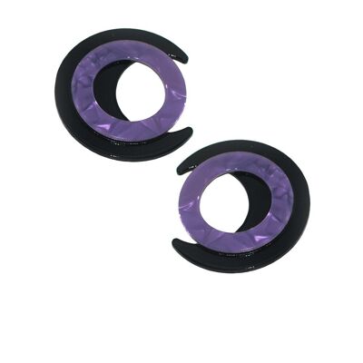 Mauve Circle Earrings