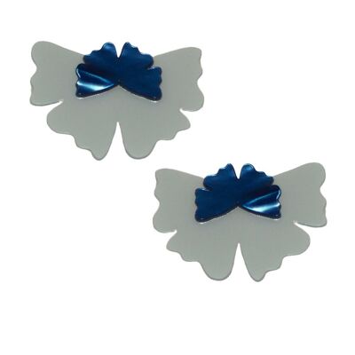 Gray Half Flower Earrings