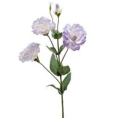 Fleurs en soie - Branche Eustoma lavande 68 cm