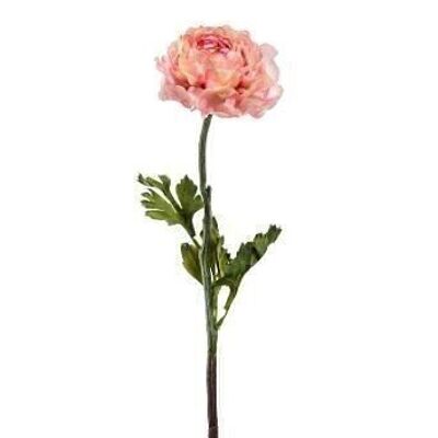 Fleurs en soie - Branche de renoncule rose 50cm