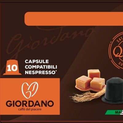 Soluble of 10 Nespresso compatible hazelnut aroma capsules