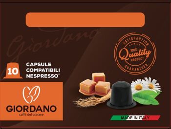 Soluble de 10 capsules compatibles Nespresso arôme Crème Brûlée 1
