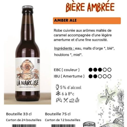 Bière Bio Ambrée  33 cl 5.5%