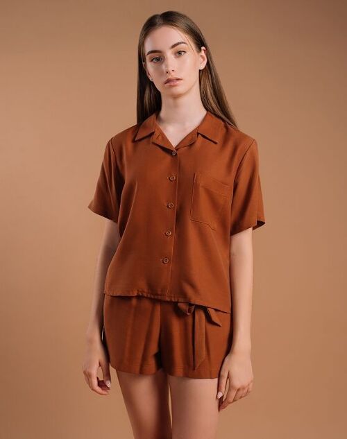 100% Tencel Hazelnut Color Shirt