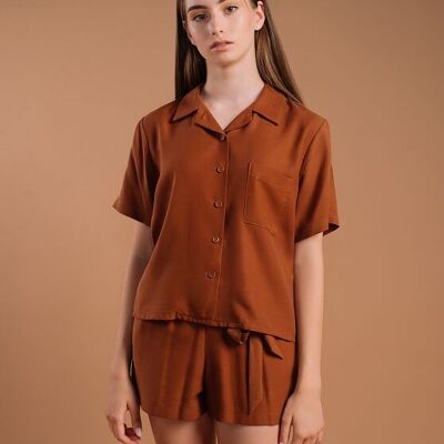 100% Tencel Hazelnut Color Shirt