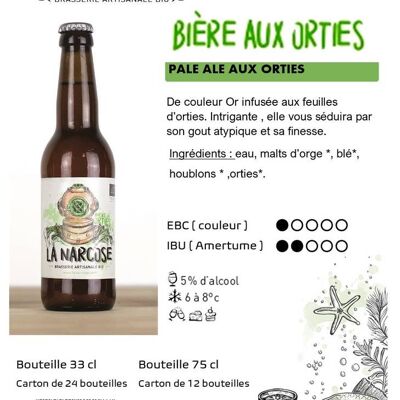 Bio-Bier mit Brennnesseln 33cl 5%