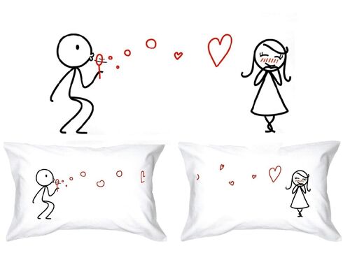 Human Touch - Romantic Pillow Cases - Unusual Gift for Couples