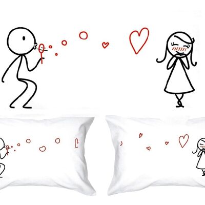 Human Touch - Fundas de almohada románticas - Regalo original para parejas