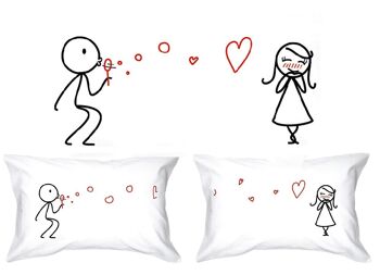 Human Touch - Taies d'oreiller Romantiques - Cadeau Insolite pour Couple 1