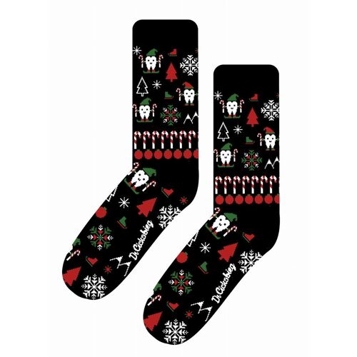 Dientes navideños. Z21. Calcetines de navidad. Unisex