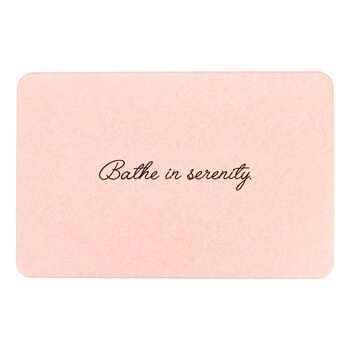 Tapis de bain antidérapant en pierre rose Bathe In Serenity 2