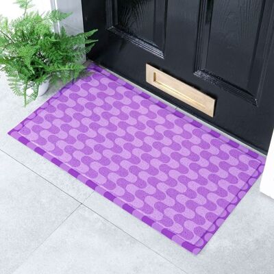 Purple Wavey Lines Indoor & Outdoor Doormat - 70x40cm