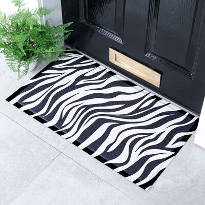 Zebra-Fußmatte für den Innen- und Außenbereich – 70 x 40 cm