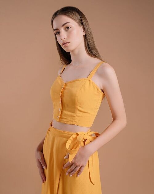 Yellow Front Buttons Top