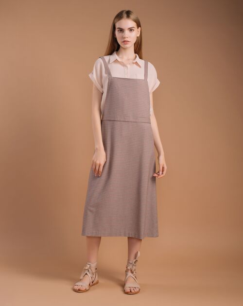 Overall With Wooden Buttons Dress