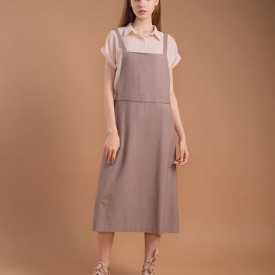 Overall With Wooden Buttons Dress