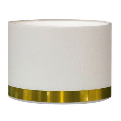 White round bedside lampshade with gold rush