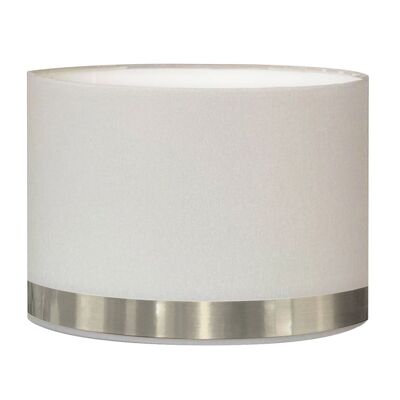 White round bedside lampshade with aluminum rod