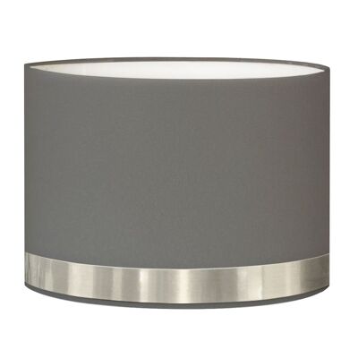 Round gray aluminum rush bedside lampshade
